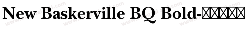 New Baskerville BQ Bold字体转换